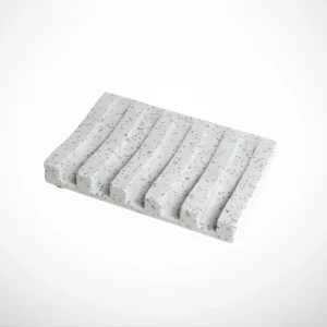 White Soap Tray marble quartz pattern by Pure Spruce