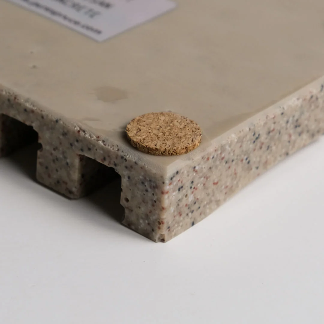 Brown Soap Tray marble quartz pattern with Cork Feet by Pure Spruce