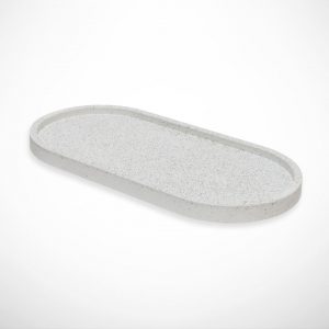 White Concrete Oval Tray