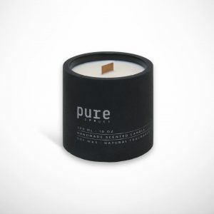 Ambience 4 Black Round Concrete Candle
