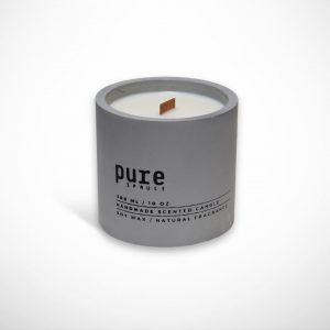 Ambience 3 Gray Round Concrete Candle