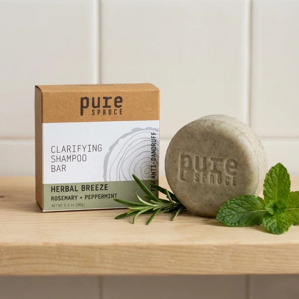 Clarifying Shampoo Bar Rosemary & mint by pure spruce