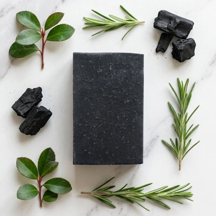 The Stoker soap bar by pure spruce with Rosemary and charcoal