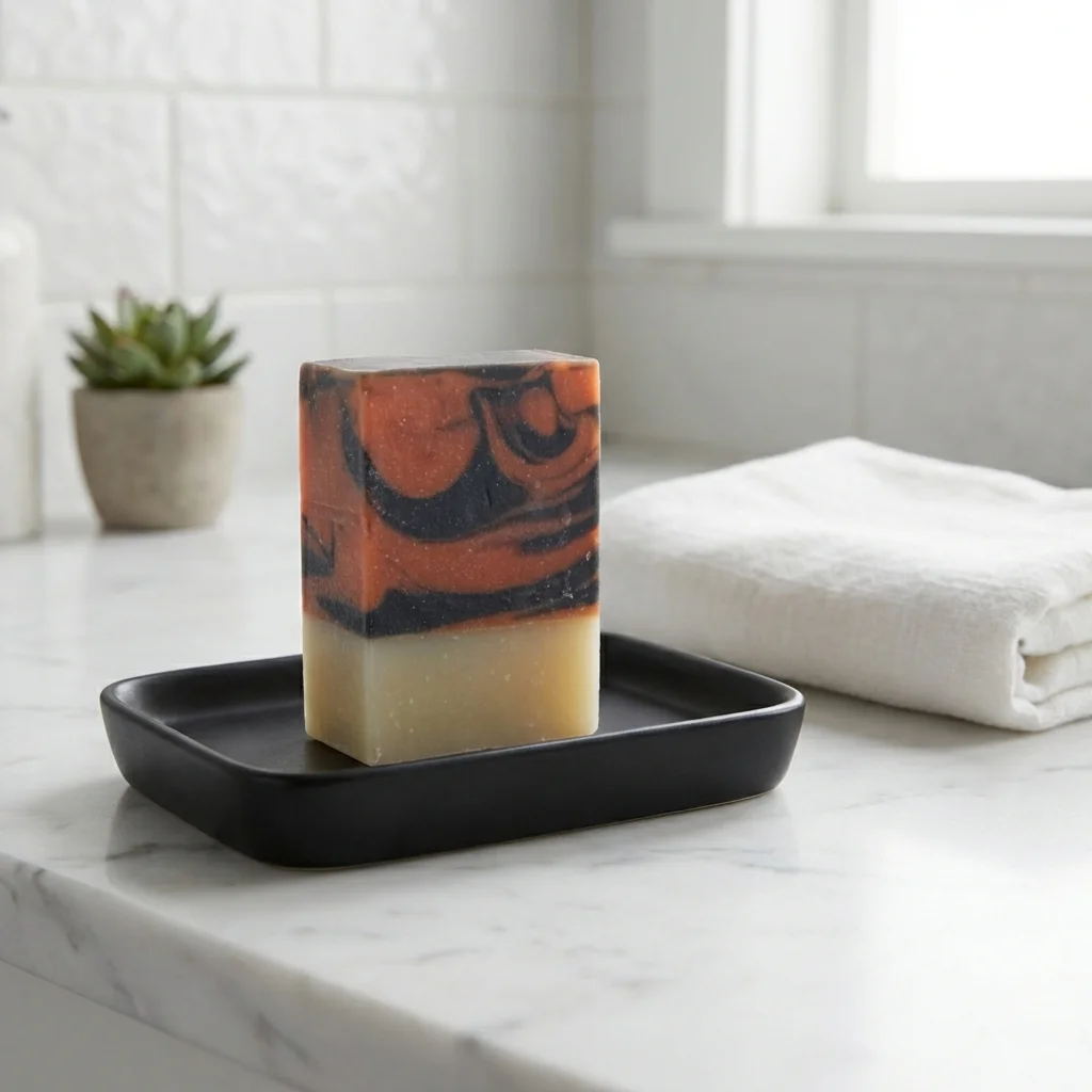 Summer Soap bar In soap tray Pure Spruce