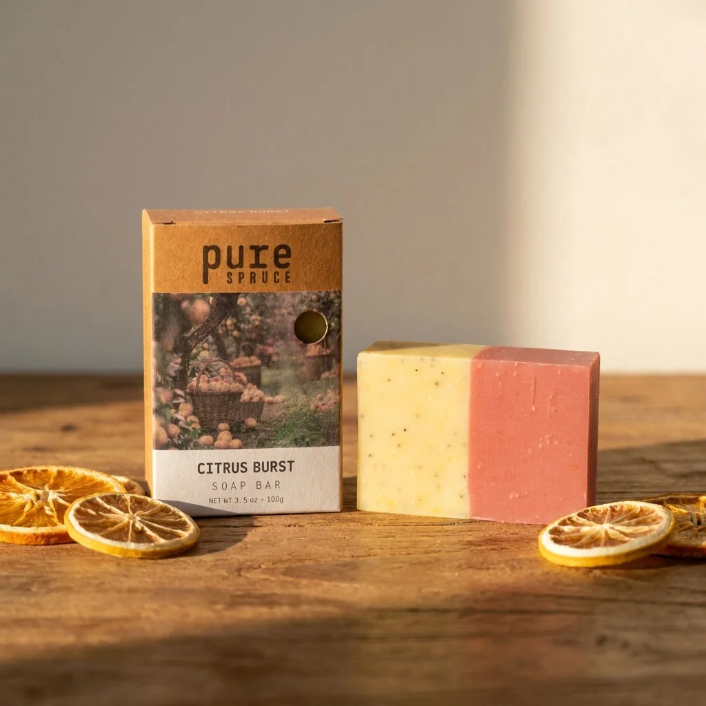 Soap bar orange and lemons citrus burst by pure spruce