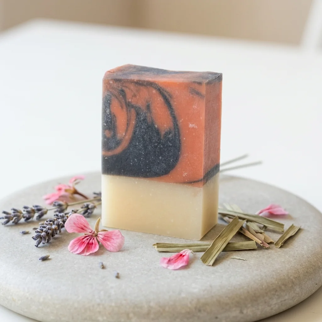 Summaer soap bar Pure spruce front facing Lavender & Geranium