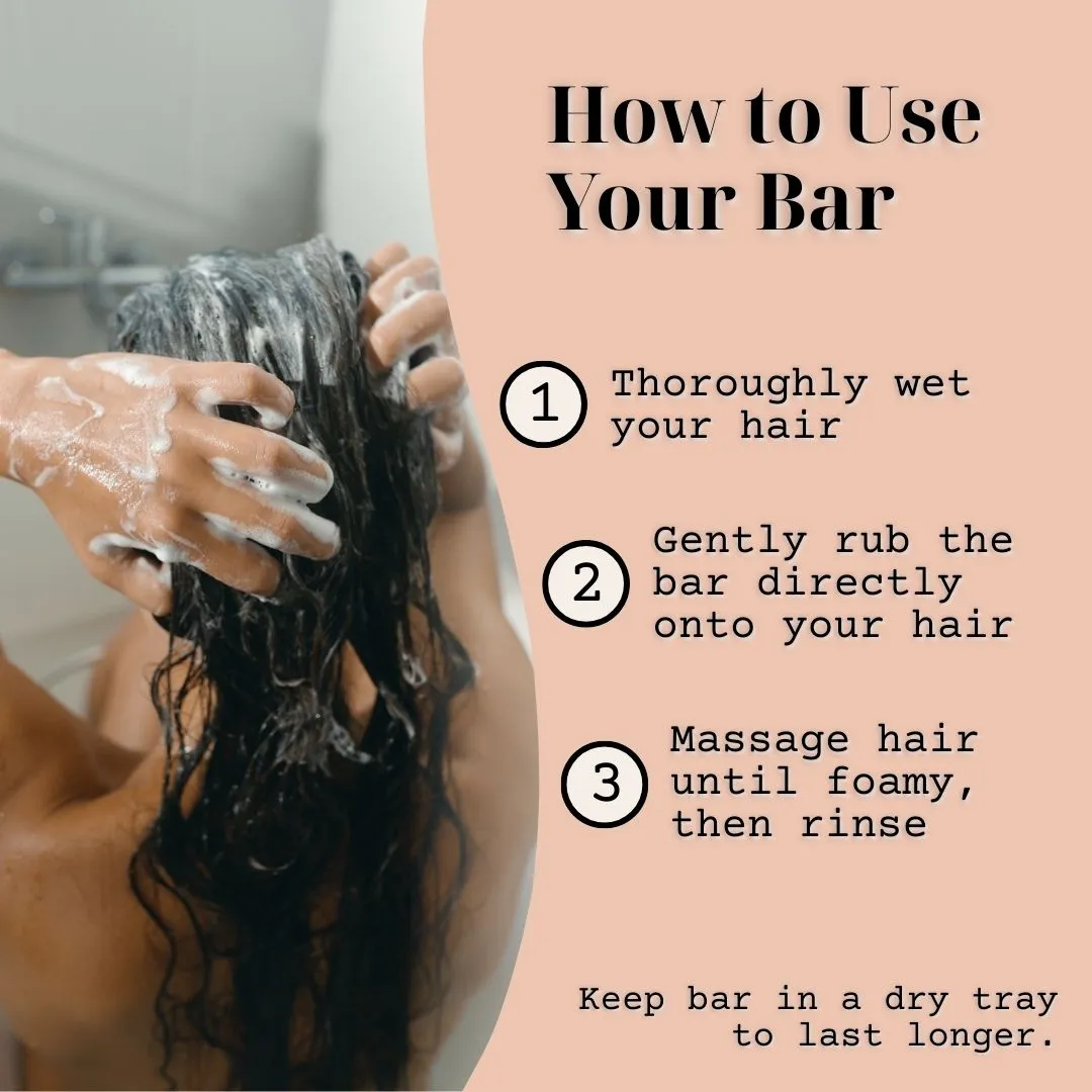 How to use your shampoo Bar Floral Peel