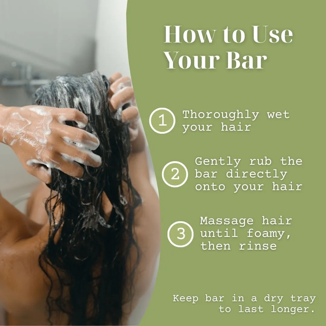 How to use your shampoo Bar Herbal Breeze