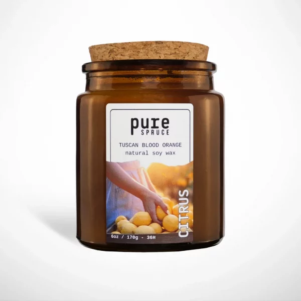 Glass Candles 9 Citrus | Soy Glass Candle | Tuscan Blood Orange