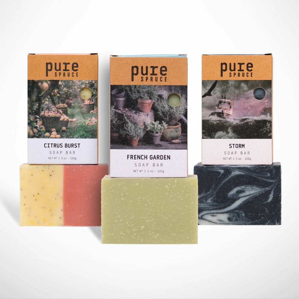 Bundle of 3 Soap bars Pure spruce