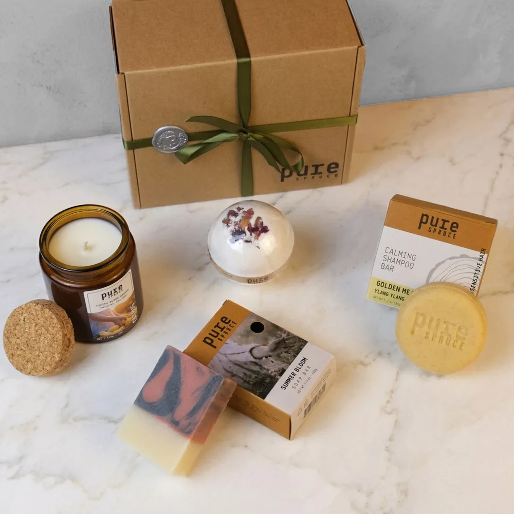 Bath Set Gift Box by Pure Spruce
