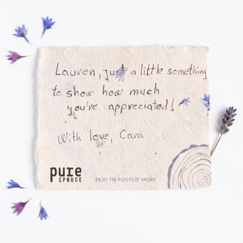 Greeting Card Handmade Floral Paper